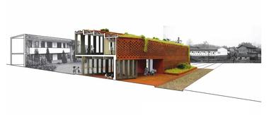 Escuela de Ladrillos Reciclados Tongjiang  / Joshua Bolchover - John Lin