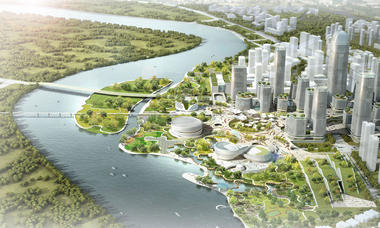Divulgado o masterplan para Binhai Eco City em Tianjin