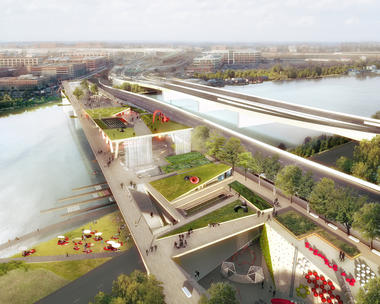 OMA + OLIN vencem concurso para projetar um parque elevado em Washington D.C.