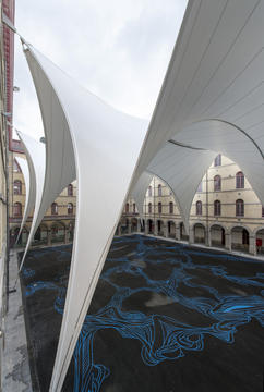 Cubierta para el Patio Carré des Arts in Mons / AgwA + Ney & Partners