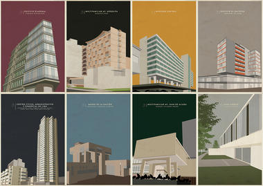 Arte e Arquitetura: Ilustrações de Arquitetura Moderna Peruana por RAAM Atelier