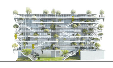 Gallery - NL*A Reveals Plans for Open-Concept Green Office Building in France - 5