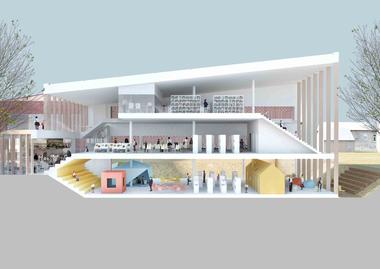 Gallery of Library Building in Bauska Winning Proposal / A2SM Architects  - 13