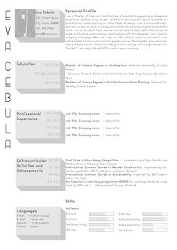 Gallery of The Top Architecture Résumé/CV Designs  - 16