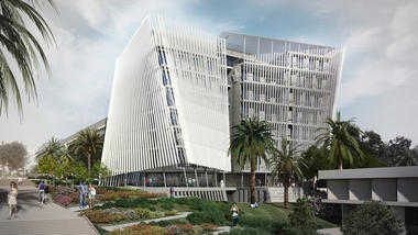 o2a’s Proposed Tel Aviv University Building Controls Natural Light and Wind for a Sustainable Solution