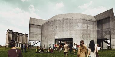 This Recreation of Shakespeare's Globe Theatre is Built with Shipping Containers