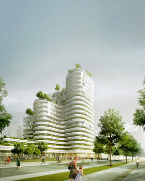 Proposta Vencedora Unidades Habitacionais em Nantes / Hamonic + Masson