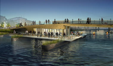 Gallery of Providence River Pedestrian and Cyclist Bridge Competition Winner / inFORM Studio  - 1