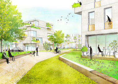 Mei and Felixx Propose Housing for Postwar Residential Area in Munich 