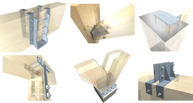 15 herrajes metálicos para conectar estructuras de madera laminada Arauco