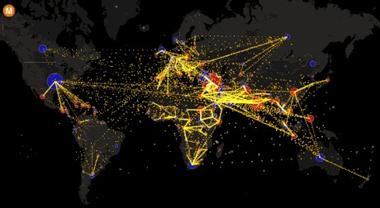 Mapa interativo mostra os recentes fluxos migratórios no mundo