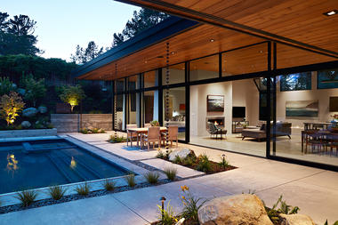 Casa muro de cristal / Klopf Architecture
