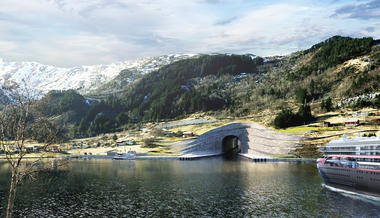 Snøhetta Unveils Plans for World's First Ship Tunnel in Norway