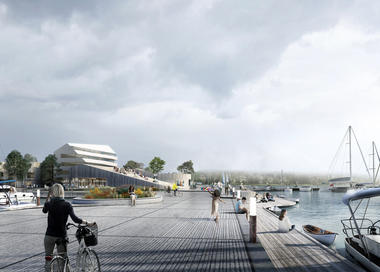 Proposta vencedora de Schauman & Nordgren Architects para revitalização de área portuária