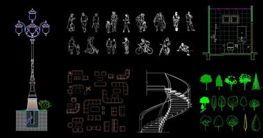 LineCAD ofrece una biblioteca gratuita con más de 150 bloques CAD