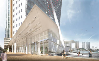 Gallery of V8 Architects to Expand Renzo Piano's Tilted KPN Tower in Rotterdam  - 1