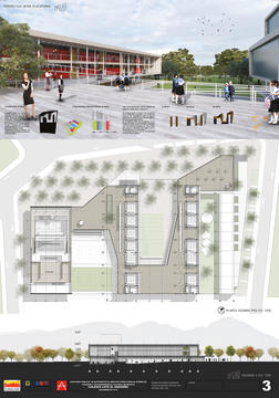 Galería de Cuarto Lugar Concurso Para el Diseño de Colegios y un Equipamiento Cultural – Teatro, en Bogotá / Colombia  - 7