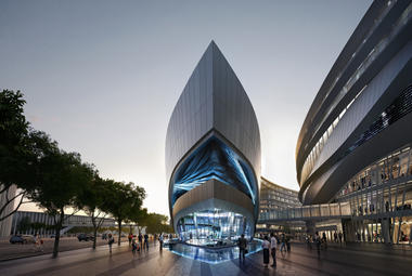 Aedas' Leaf-Shaped Sales Gallery Nears Completion in Shanghai
