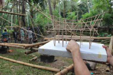 Maquetes tornam os projetos de bambu realidade