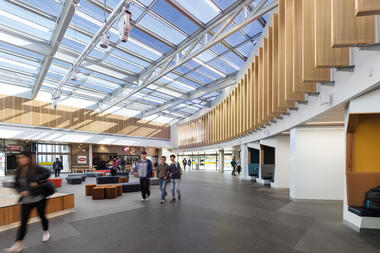 Gallery of Deakin University Burwood Student Plaza / ThomsonAdsett  - 1