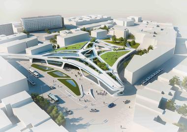 Green Walking Mall Competition Entry / Unika
