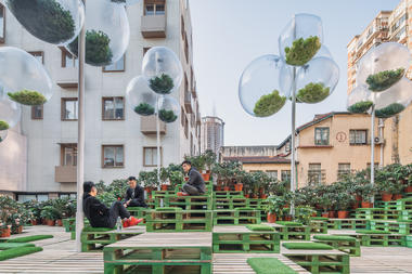 上海安福路“城事绽放”快闪花园 / AIM Architecture + URBAN MATTERS
