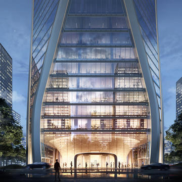 画廊 SOM“杭州望朝中心”效果图公布，288米多面结构晋升新地标  - 3