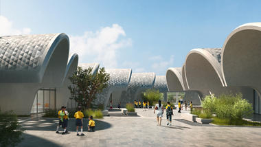 Zaha Hadid Architects projeta escola com estrutura de abóbadas em área rural da China