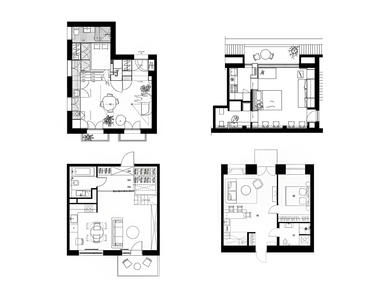 Galería de Planos de departamentos de menos de 50 m2  - 1