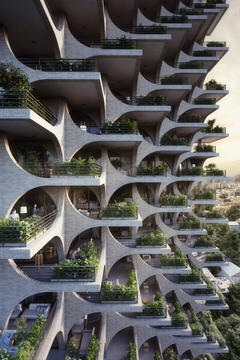 Gallery of Cascading Brick Arches Feature in Penda's Residential Tower in Tel Aviv  - 6