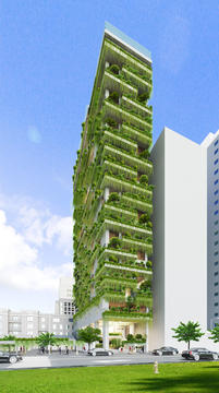 Gallery of VTN Architects Designs Hotel with Cascading Greenery for Narrow Site in Vietnam  - 4