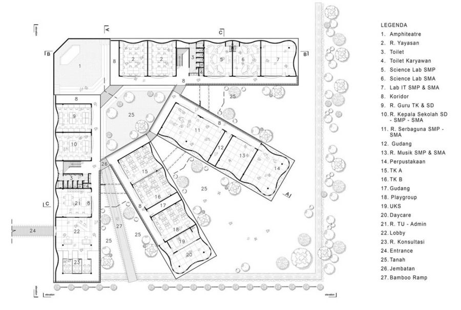 School plan by Akif Siddiqui ArchDaily