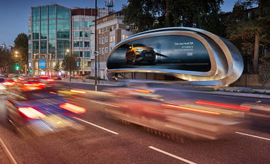 Zaha Hadid Architects Reveal Twisting Steel Billboard in West London