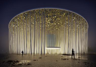 Steven Chilton Architects crea un bosque de pilares en torno a este museo en China