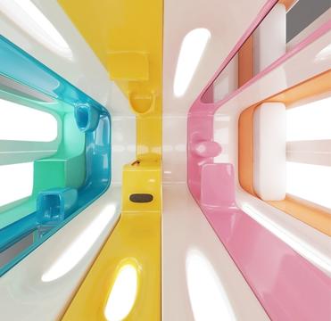 Un departamento modular con habitaciones que se unen como Legos