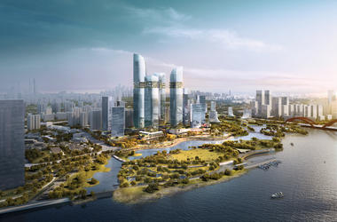 广州CBD南区出现新城市景观，由德国安博戴水道+庄子玉工作室联合打造大湾区新门户