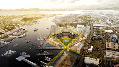 BIG, Gensler, and Field Operations Reveal Design for Oakland Athletics Baseball Stadium