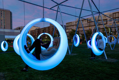 Gallery of Get Swinging in Boston on these Glowing LED Hoops  - 8