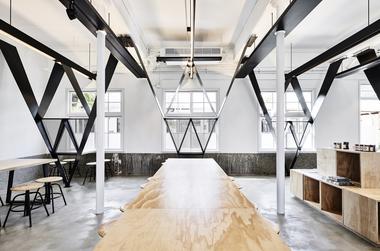 Ward with V dots  / B+P Architects