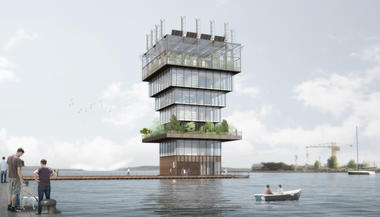 Studio NAB propõe fazenda vertical flutuante para cidades do futuro