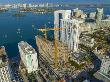 Jean Nouvel's Man-Made Lagoon Highrise Tops Out in Miami