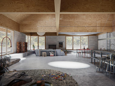 Gallery of WOJR Explores Symmetry in Woodland Pyramid House  - 3