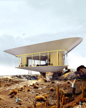 Anti Reality Designs Coastal Retreat with Inverted Rooftop Swimming Pool