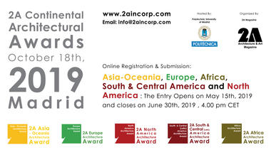 Open Call : 2A Continental Architectural Awards 2019