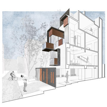 画廊 凹凸住宅 / SDeG  - 17