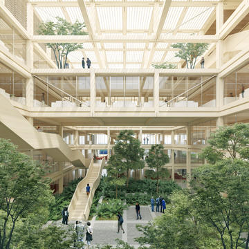 Galería de Propuestas del concurso de arquitectura para el nuevo edificio corporativo de Arauco en Concepción, Chile  - 1