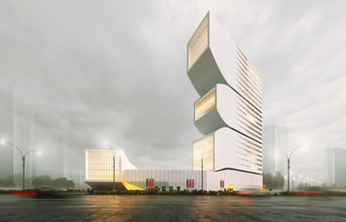 Nextoffice Designs Volumetric Mixed-Use Tower in Iran