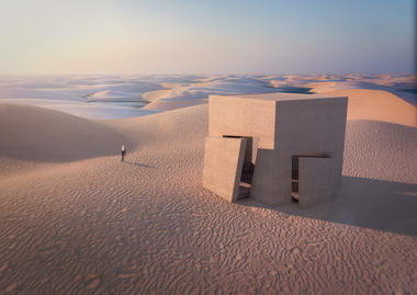 Christophe Benichou Architecture projeta casa minimalista no deserto