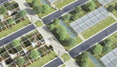 Studio NAB transforma estacionamentos em fazendas urbanas e usinas de energia renovável