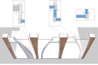 画廊 P.C.Hoofstraat商店玻璃外立面改造，漂浮的玻璃裙摆 / UNstudio  - 10